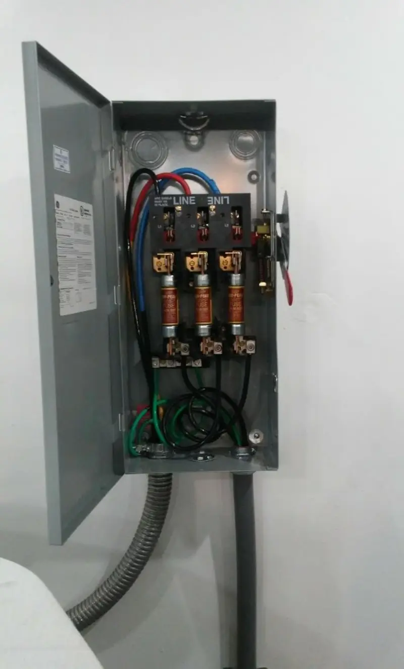 Three-phase disconnect switch installed for Electrical Wiring & Rewiring in Orange Beach
